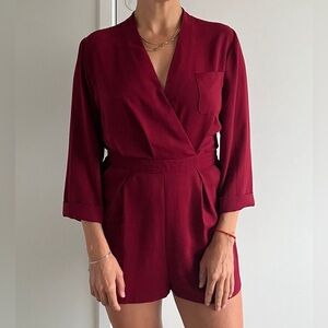 Topshop Cranberry Red Women's Jumpsuit/Romper